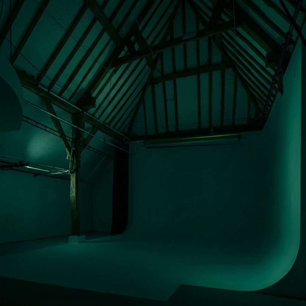 The empty infinity cove lit for a shoot