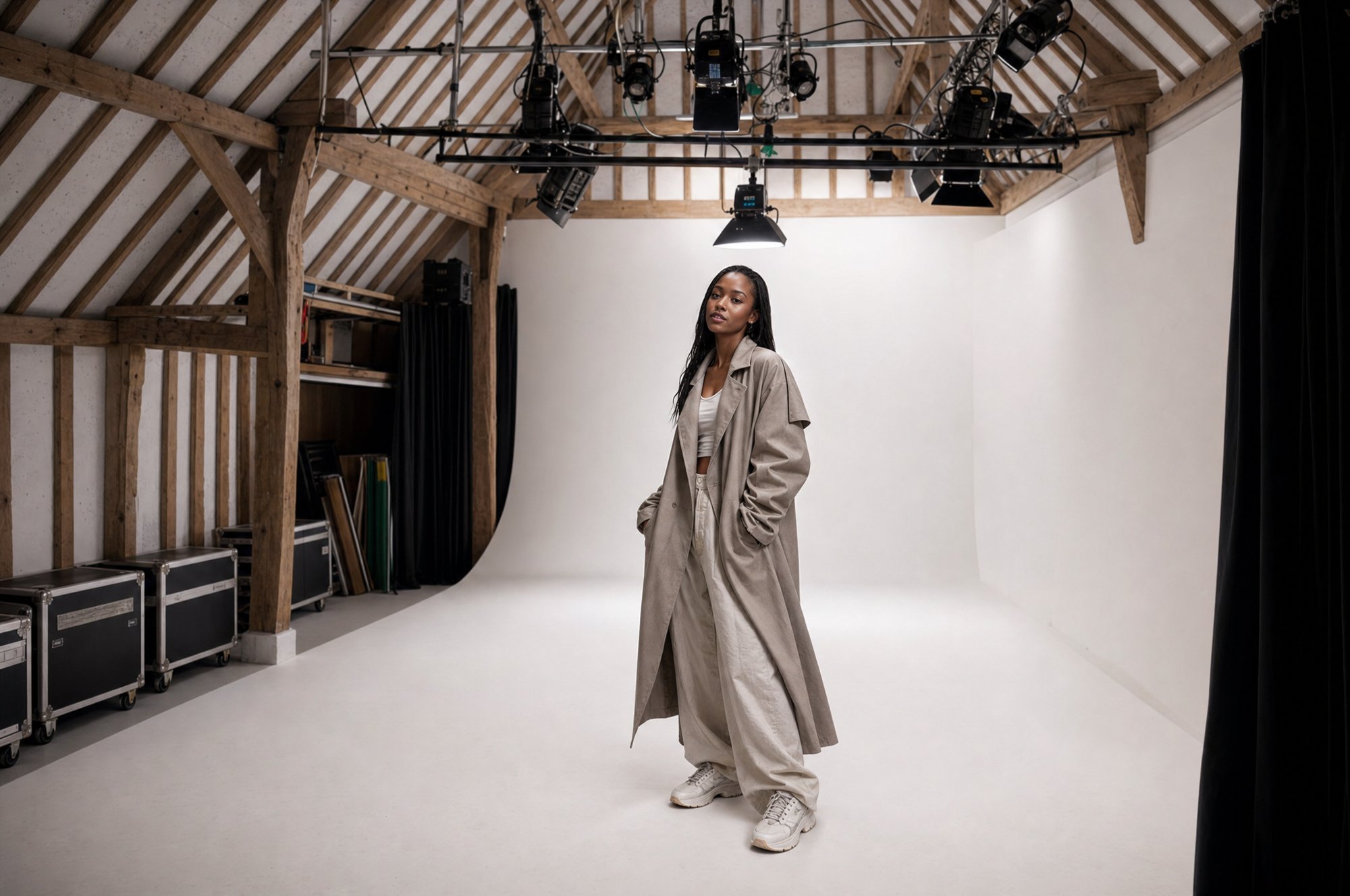 Fashion editorial shot on the infinity cove