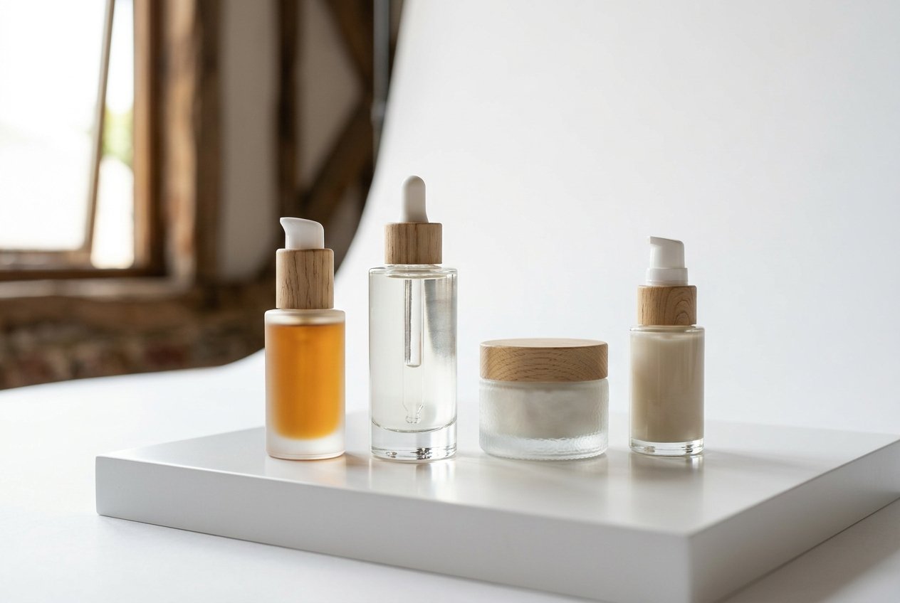 Premium product still life on a white plinth in the studio