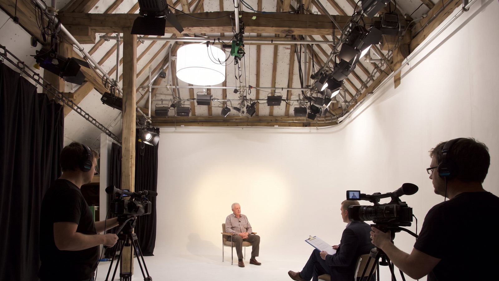 A two-camera documentary interview on the White Space cove