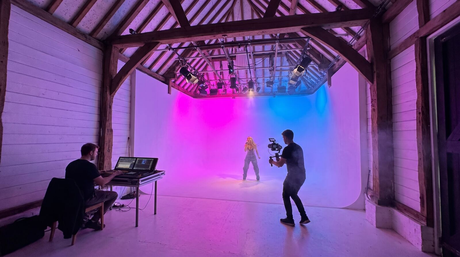 Music video under gels