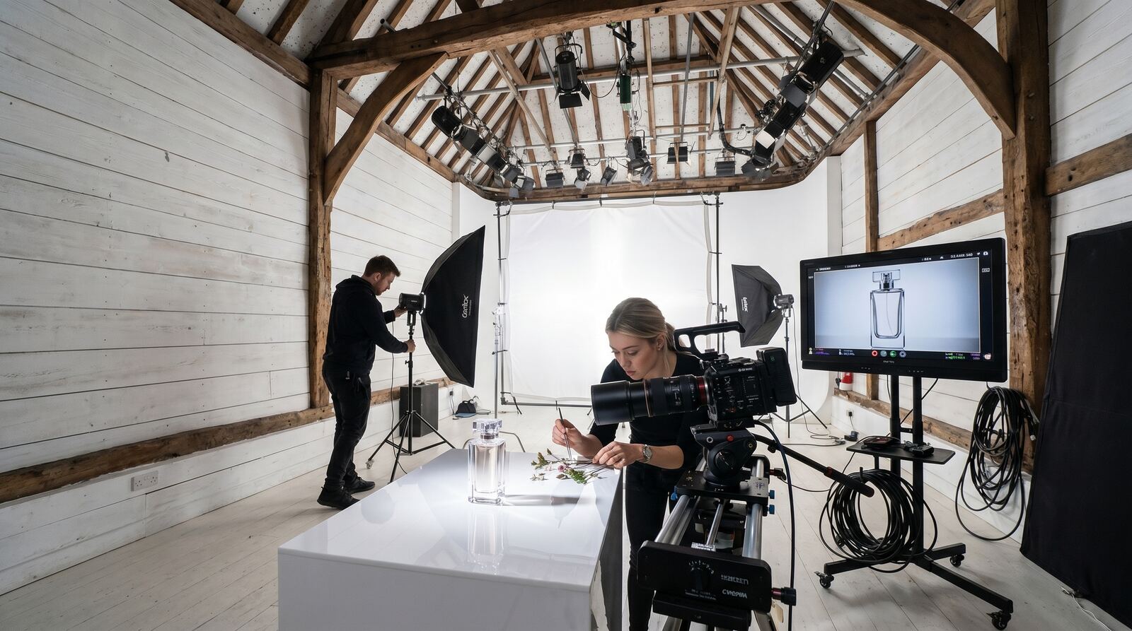 Product shoot on the cove
