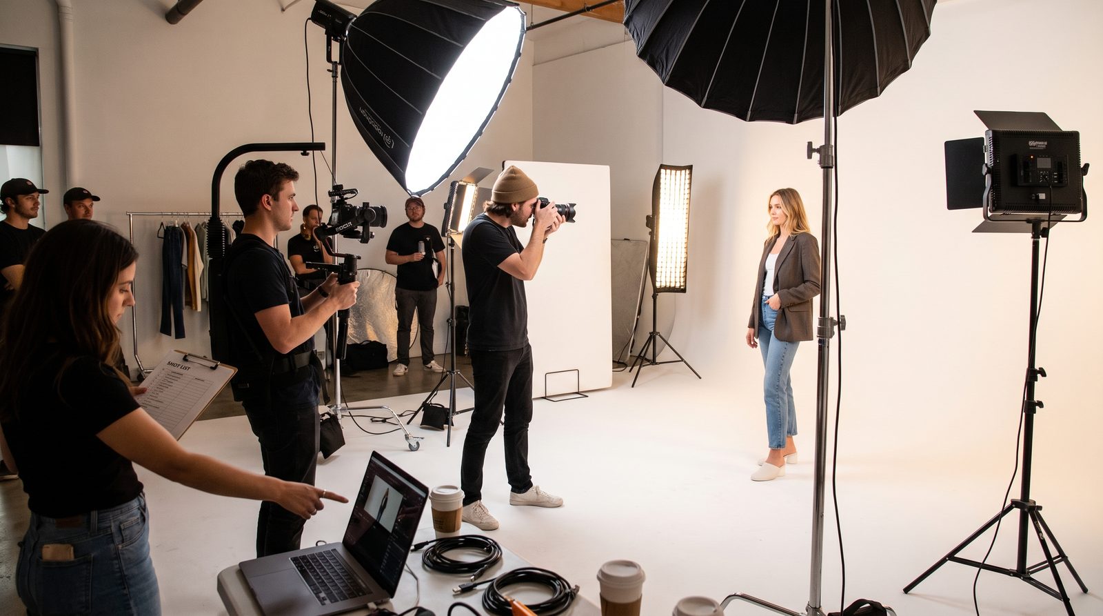 A fashion editorial shot in the studio