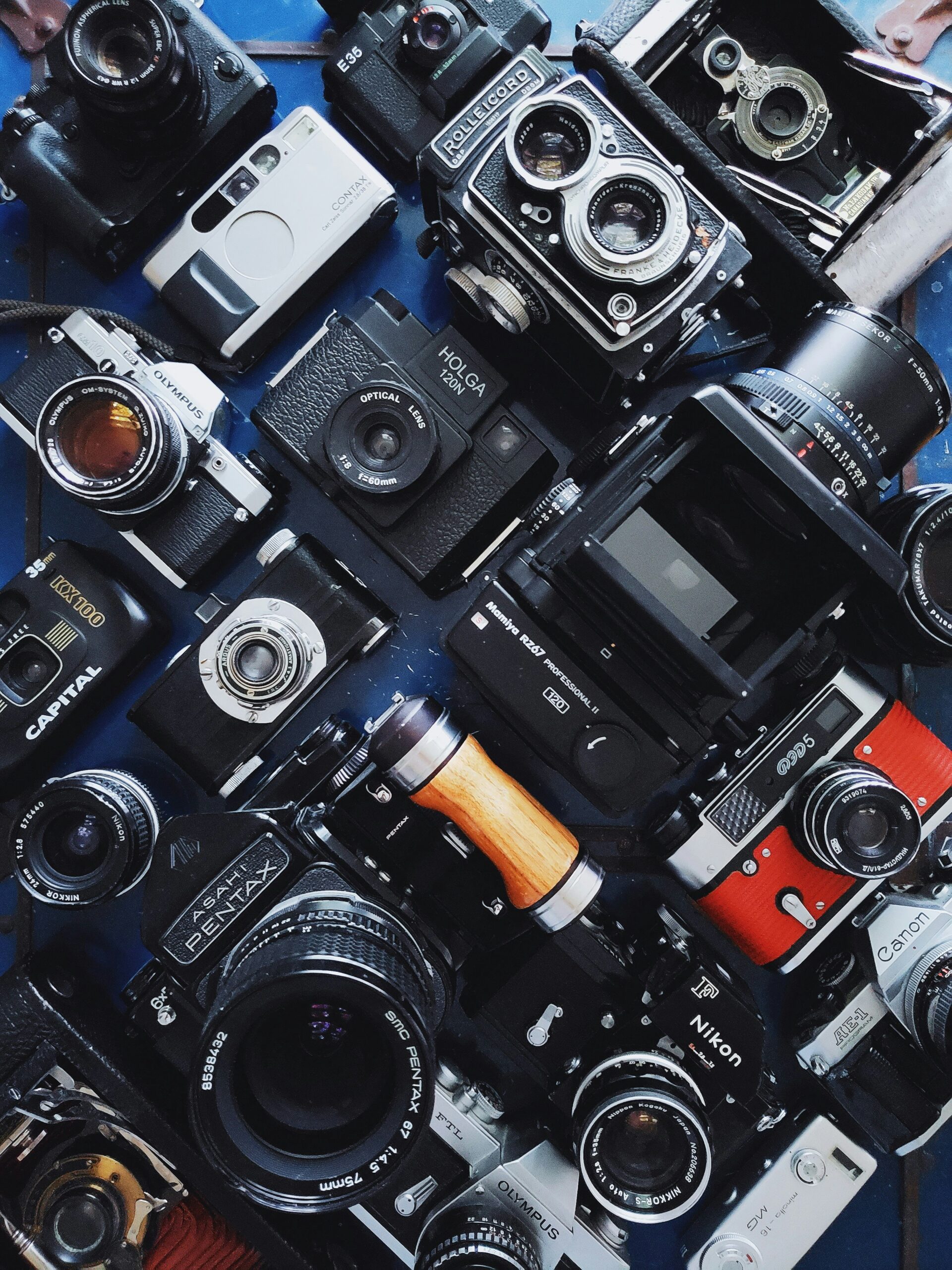 a variety of cameras